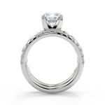 Load image into Gallery viewer, Megan Twisted Rope Solitaire Round Cut Diamond Engagement Ring - Nivetta
