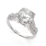 Load image into Gallery viewer, Nadia Cushion Cut Pave Milgrain Engagement Ring Setting - Nivetta
