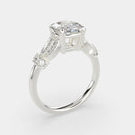 Load image into Gallery viewer, Nadia Cushion Cut Pave Milgrain Engagement Ring Setting - Nivetta
