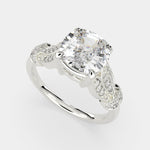 Load image into Gallery viewer, Nadia Cushion Cut Pave Milgrain Engagement Ring Setting - Nivetta
