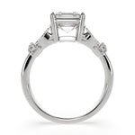 Load image into Gallery viewer, Nadia Emerald Cut Pave Milgrain Engagement Ring Setting - Nivetta
