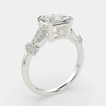Load image into Gallery viewer, Nadia Emerald Cut Pave Milgrain Engagement Ring Setting - Nivetta
