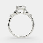 Load image into Gallery viewer, Nadia Emerald Cut Pave Milgrain Engagement Ring Setting - Nivetta
