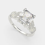 Load image into Gallery viewer, Nadia Emerald Cut Pave Milgrain Engagement Ring Setting - Nivetta

