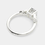 Load image into Gallery viewer, Nadia Emerald Cut Pave Milgrain Engagement Ring Setting - Nivetta
