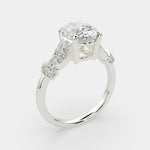 Load image into Gallery viewer, Nadia Oval Cut Pave Milgrain Engagement Ring Setting - Nivetta
