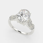 Load image into Gallery viewer, Nadia Oval Cut Pave Milgrain Engagement Ring Setting - Nivetta
