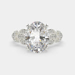 Load image into Gallery viewer, Nadia Oval Cut Pave Milgrain Engagement Ring Setting - Nivetta
