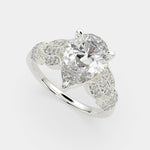 Load image into Gallery viewer, Nadia Pear Cut Pave Milgrain Engagement Ring Setting - Nivetta
