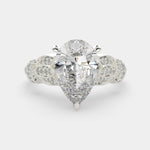 Load image into Gallery viewer, Nadia Pear Cut Pave Milgrain Engagement Ring Setting - Nivetta

