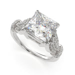 Load image into Gallery viewer, Nadia Princess Cut Pave Milgrain Engagement Ring Setting - Nivetta

