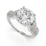 Load image into Gallery viewer, Nadia Round Cut Pave Milgrain Engagement Ring Setting - Nivetta
