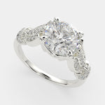 Load image into Gallery viewer, Nadia Round Cut Pave Milgrain Engagement Ring Setting - Nivetta
