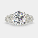 Load image into Gallery viewer, Nadia Round Cut Pave Milgrain Engagement Ring Setting - Nivetta
