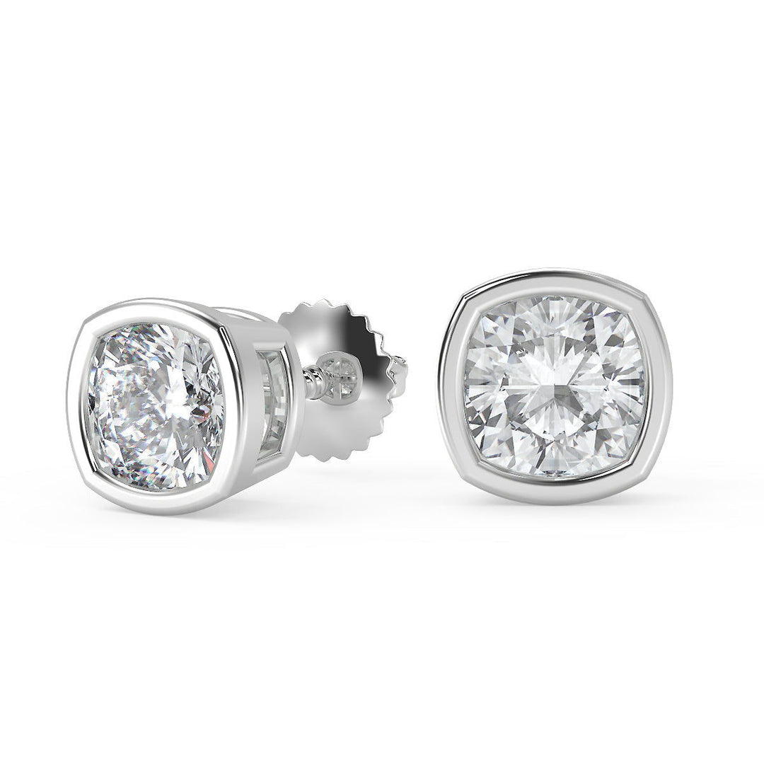 Natalia Cushion Cut Earrings Stud - Nivetta