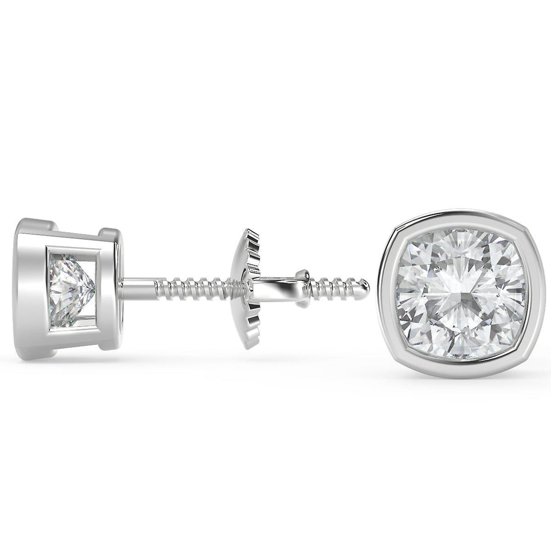 Natalia Cushion Cut Earrings Stud - Nivetta