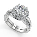 Load image into Gallery viewer, Natalia Double Halo Round Cut Diamond Engagement Ring - Nivetta
