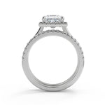 Load image into Gallery viewer, Nathalie Halo Semi Solitaire Round Cut Engagement Ring - Nivetta - Nivetta
