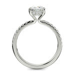 Load image into Gallery viewer, Nicollette Cushion Cut Pave Hidden Halo 4 Prong Claw Set Engagement Ring Setting - Nivetta
