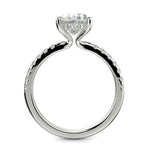 Load image into Gallery viewer, Nicollette Oval Cut Pave Hidden Halo 4 Prong Claw Set Engagement Ring Setting - Nivetta
