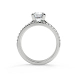 Load image into Gallery viewer, Olive Squared 4 Claw Solitaire Round Cut Diamond Engagement Ring - Nivetta
