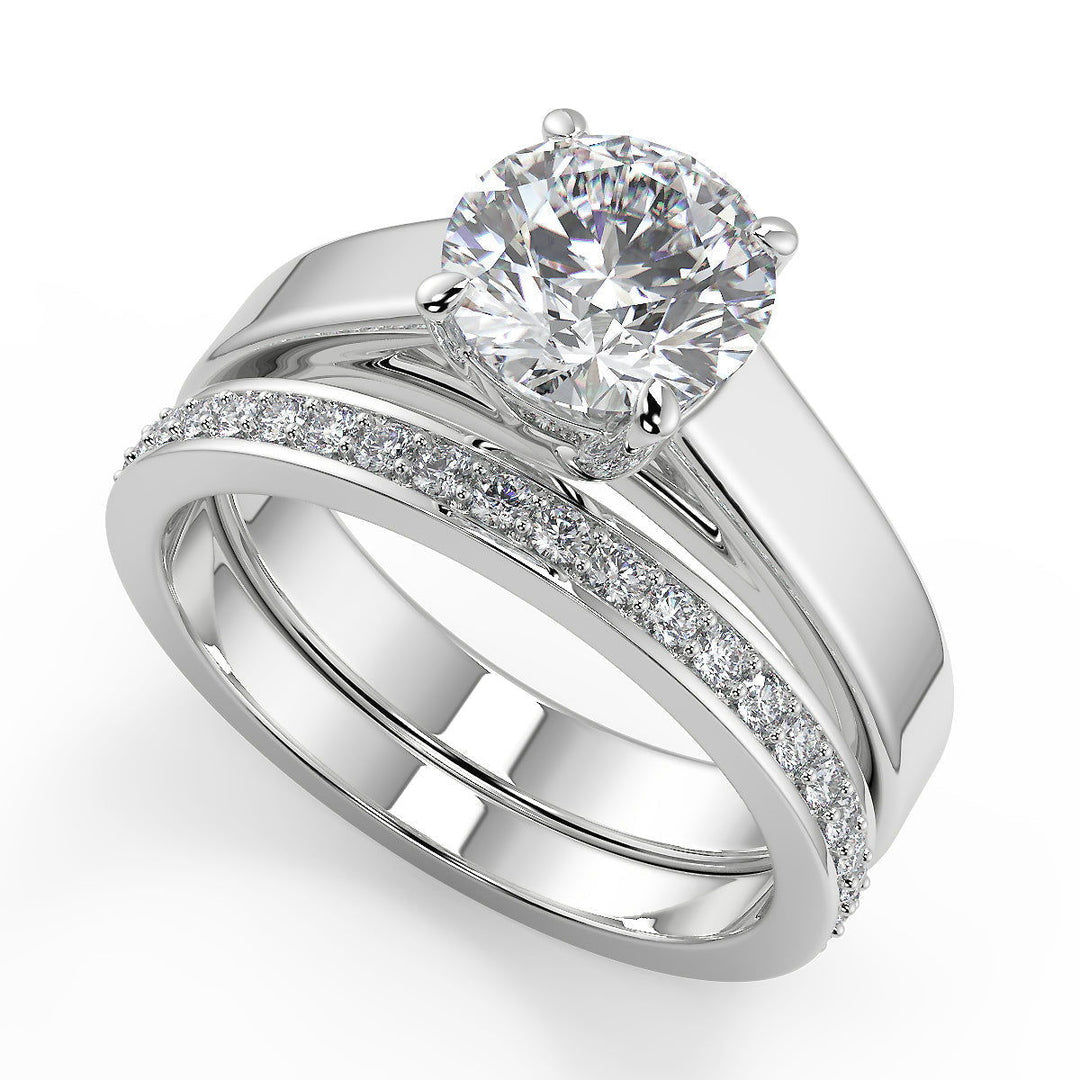 Olivia 4 Prong Solitaire Round Cut Diamond Engagement Ring - Nivetta