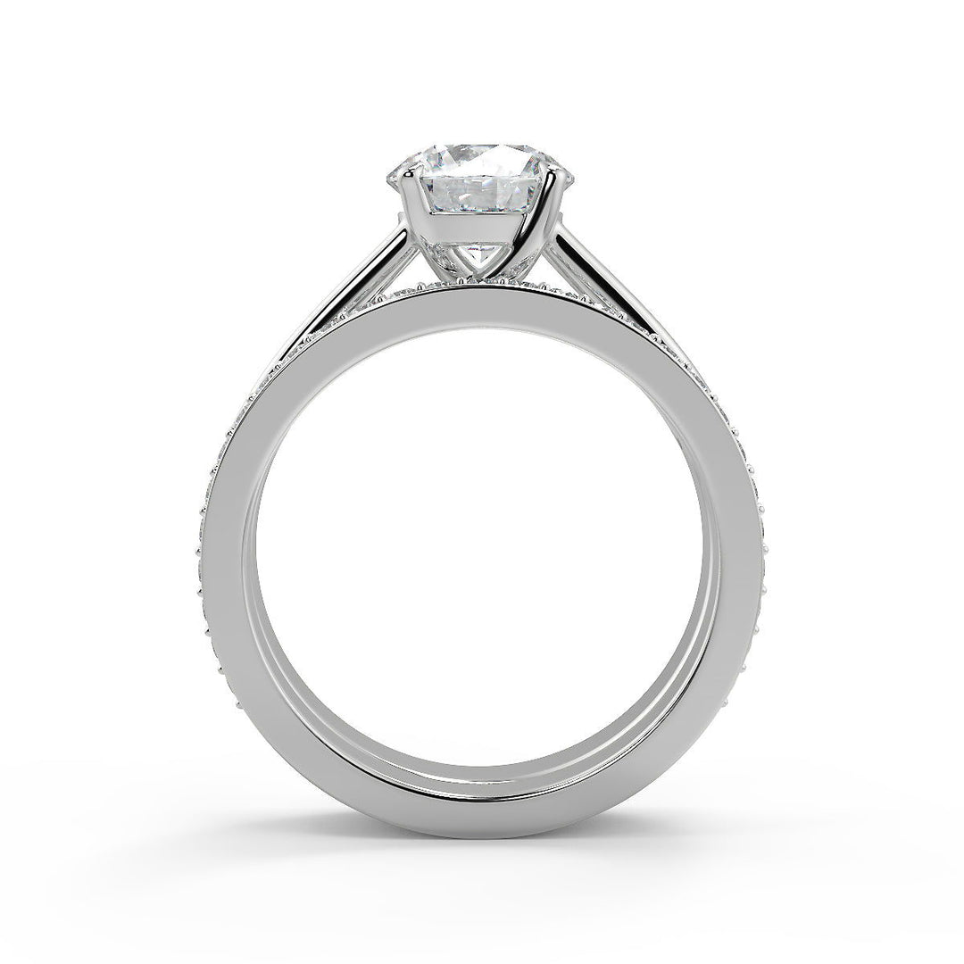 Olivia 4 Prong Solitaire Round Cut Diamond Engagement Ring - Nivetta