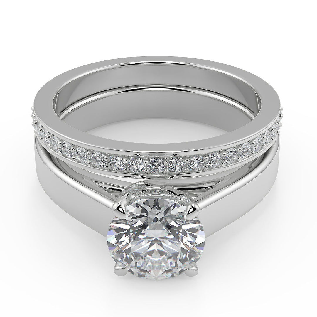 Olivia 4 Prong Solitaire Round Cut Diamond Engagement Ring - Nivetta