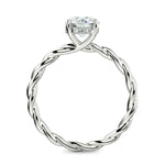 Load image into Gallery viewer, Olivia Round Cut Rope Hidden Halo Twist Claw Set Engagement Ring Setting - Nivetta
