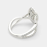 Load image into Gallery viewer, Ophelia Marquise Cut Pave Halo Split Shank Engagement Ring Setting - Nivetta
