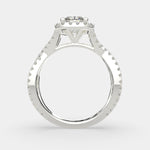 Load image into Gallery viewer, Ophelia Radiant Cut Pave Halo Split Shank Engagement Ring Setting - Nivetta
