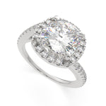 Load image into Gallery viewer, Paloma Cushion Cut Pave Halo Engagement Ring Setting - Nivetta
