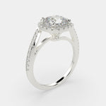 Load image into Gallery viewer, Paloma Cushion Cut Pave Halo Engagement Ring Setting - Nivetta
