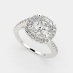 Load image into Gallery viewer, Paloma Cushion Cut Pave Halo Engagement Ring Setting - Nivetta
