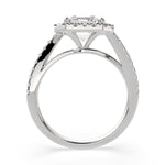 Load image into Gallery viewer, Paloma Emerald Cut Pave Halo Engagement Ring Setting - Nivetta
