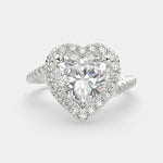 Load image into Gallery viewer, Paloma Heart Cut Pave Halo Engagement Ring Setting - Nivetta
