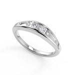 Load image into Gallery viewer, Paloma Inset 4 Prong Princess Cut Diamond Engagement Ring - Nivetta
