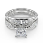 Load image into Gallery viewer, Paloma Inset 4 Prong Princess Cut Diamond Engagement Ring - Nivetta
