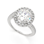 Load image into Gallery viewer, Paloma Oval Cut Pave Halo Engagement Ring Setting - Nivetta
