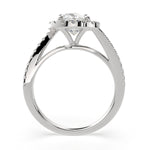 Load image into Gallery viewer, Paloma Oval Cut Pave Halo Engagement Ring Setting - Nivetta
