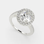 Load image into Gallery viewer, Paloma Oval Cut Pave Halo Engagement Ring Setting - Nivetta
