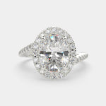 Load image into Gallery viewer, Paloma Oval Cut Pave Halo Engagement Ring Setting - Nivetta
