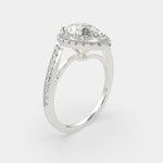 Load image into Gallery viewer, Paloma Pear Cut Pave Halo Engagement Ring Setting - Nivetta

