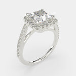 Load image into Gallery viewer, Paloma Princess Cut Pave Halo Engagement Ring Setting - Nivetta
