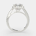 Load image into Gallery viewer, Paloma Princess Cut Pave Halo Engagement Ring Setting - Nivetta
