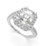 Load image into Gallery viewer, Paloma Radiant Cut Pave Halo Engagement Ring Setting - Nivetta
