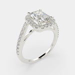 Load image into Gallery viewer, Paloma Radiant Cut Pave Halo Engagement Ring Setting - Nivetta
