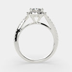 Load image into Gallery viewer, Paloma Radiant Cut Pave Halo Engagement Ring Setting - Nivetta
