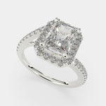 Load image into Gallery viewer, Paloma Radiant Cut Pave Halo Engagement Ring Setting - Nivetta
