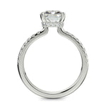 Load image into Gallery viewer, Pauline Radiant Cut Pave Hidden Halo 4 Prong Claw Set Engagement Ring Setting - Nivetta
